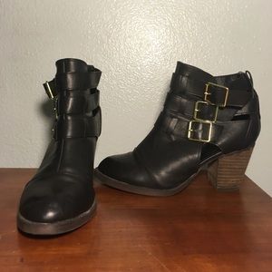 Black Mossimo Ankle Boots with Heel